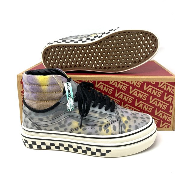 Vans Super Comfycush Hi Shoes Women's Multi Gray Velvet Plastic Size VN0A4UVM2W2 - Picture 2 of 16